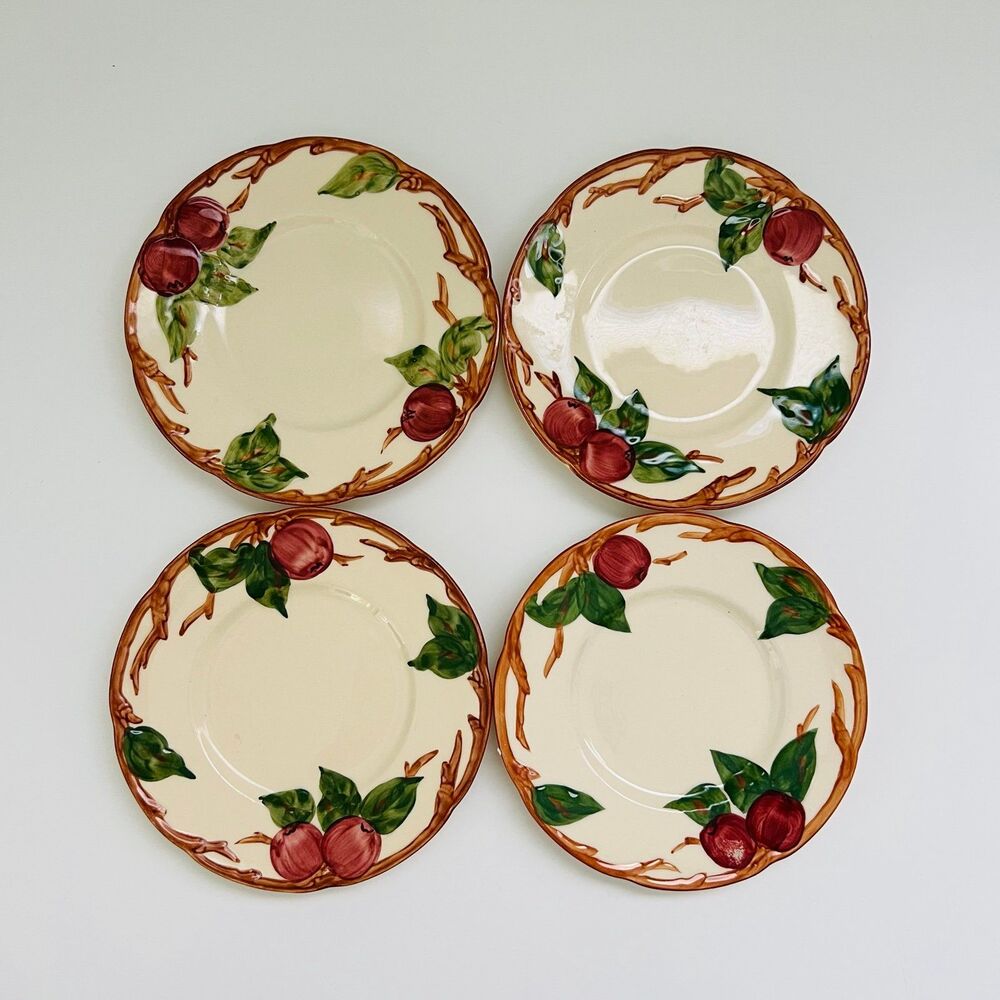FRANCISCAN Apple Earthenware Bread & Butter Plates, Set of 4
